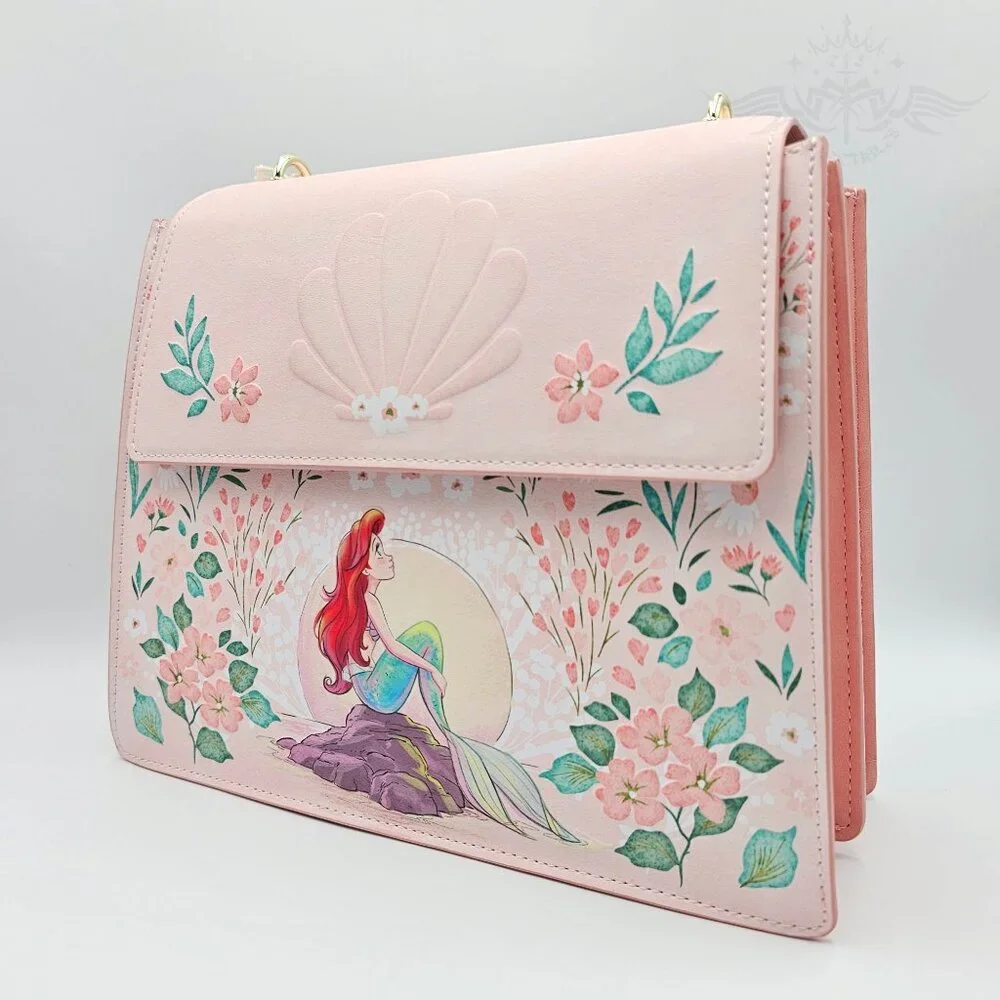 Loungefly Disney The Little Mermaid Ariel Floral Crossbody Bag - Picture 4 of 12